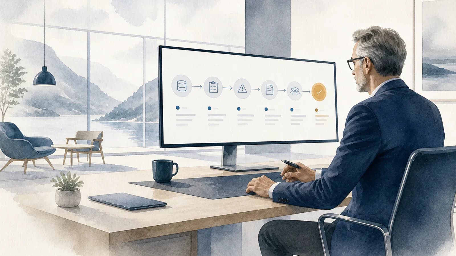 Revisor følger en sammenhengende digital revisjonsflyt fra datagrunnlag til godkjenning.